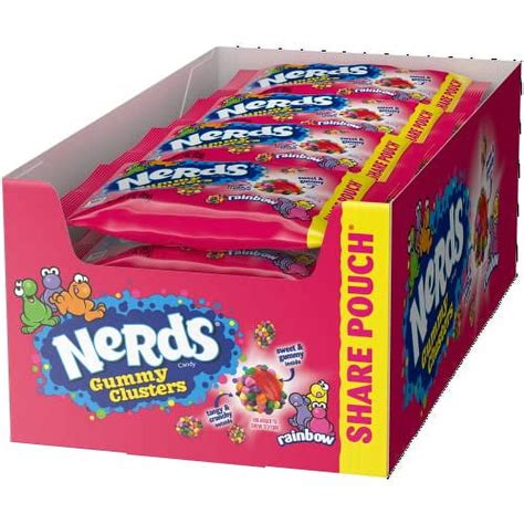 Nerds Gummy Clusters Candy Rainbow 3ounce Pack Of 12