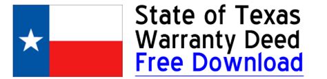 Texas Special Warranty Deed - Download a Free Warranty ...
