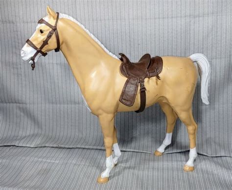Vintage Marx Toys Johnny West Thunderbolt Horse Lot With Horse Trailer
