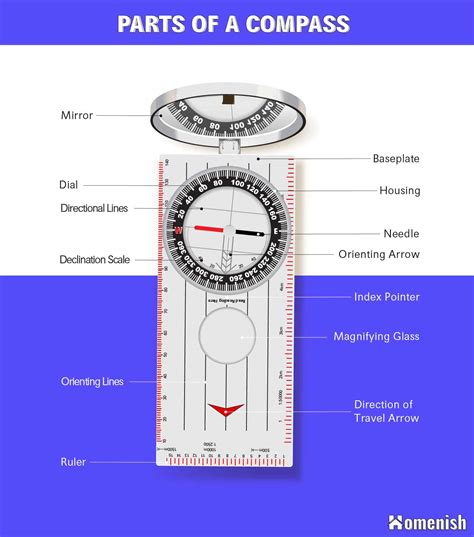 Indentifying Parts of a Compass with Illustrated Diagram - Homenish