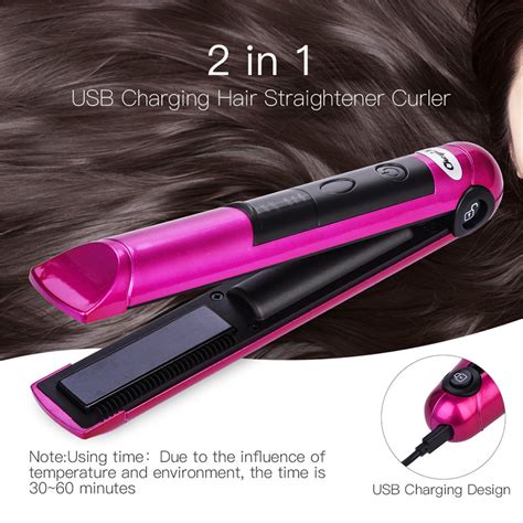 Hair straightener and curler 2 in 1 tutorial: 2 in 1 Rechargeable Hair Curling Iron and Hair ...