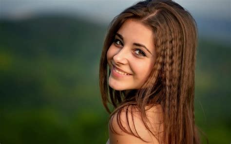 Smiling Woman With Brown Hair