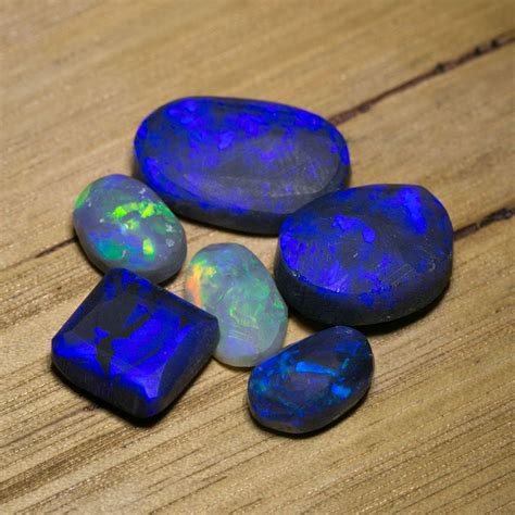 Blue Opal Rubs October Born Crystal Aesthetic Mineral Stone Rough
