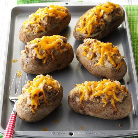 Beef Stuffed Potatoes Recipe Taste Of Home