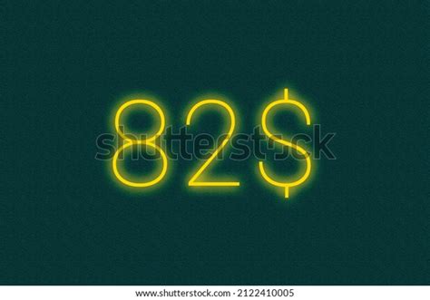 82 Dollar Logo Eightytwo Dollar Neon Stock Illustration 2122410005