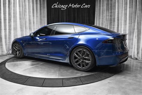 Used 2021 Tesla Model S Plaid Sedan Deep Blue Loaded With Every Option