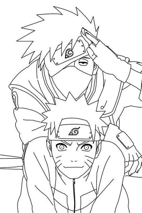 Naruto And Sashirt Coloring Page