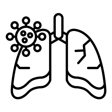 Lungs Infection Line Icon 8283100 Vector Art At Vecteezy