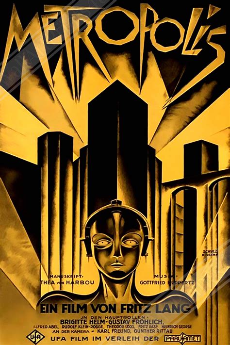 Metropolis Poster Vintage Movie Poster 1927 Poster Film Art Etsy