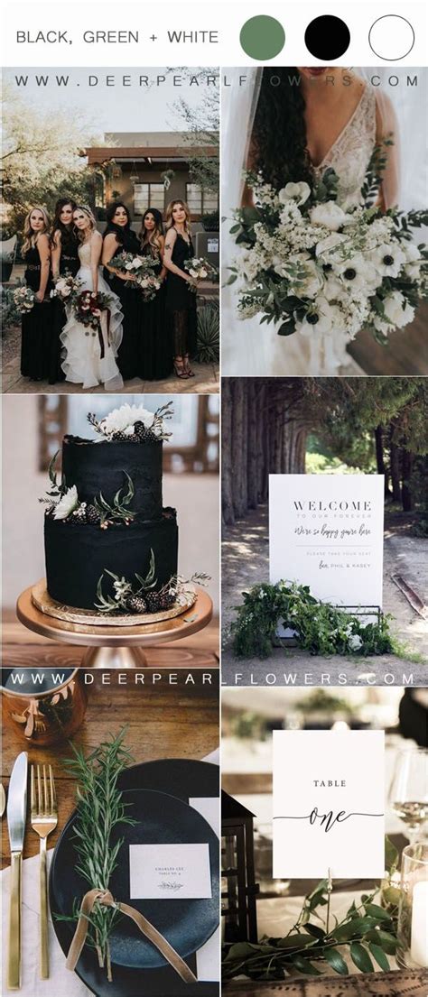 36 Black Green And White Wedding Color Ideas For Spring My Deer