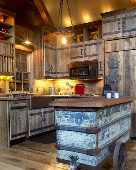 Barn Wood Kitchen Rustic Kitchen Cottage House Plans Rustic House