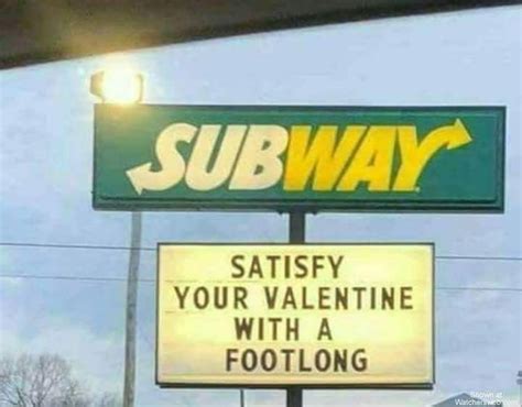 Subway Valentines Day Foot Long Surprise Super Funny Pictures Funny