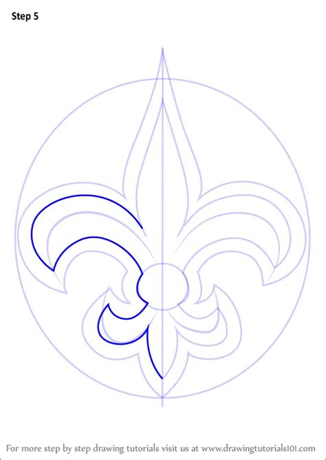 How To Draw New Orleans Saints Logo Nfl Step By Step