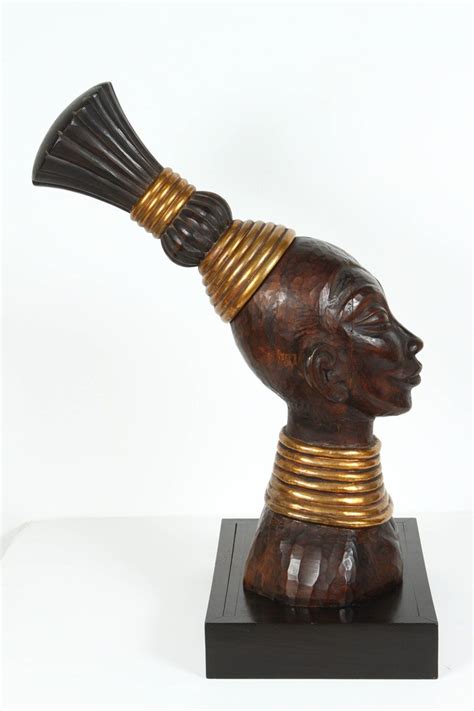 Tribal African Art Sculpture Of Black African Zulu Bust For Sale At 1stdibs