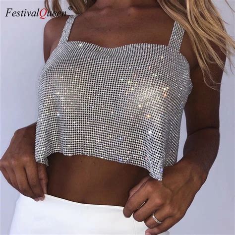 Look What I Found On Aliexpress Party Crop Tops Rhinestone Tank Tops