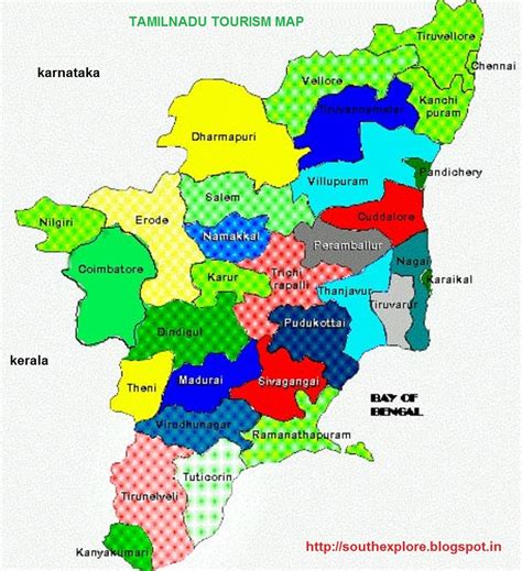 Map of karnataka, andhra pradesh, tamil nadu and kerala. TAMILNADU TOURISM MAP / TOURIST PLACES IN TAMILNADU | ALL ...