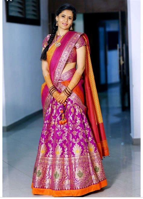 Pin By Mohanarao On Feb Indian Wedding Fashion Saree Models Half