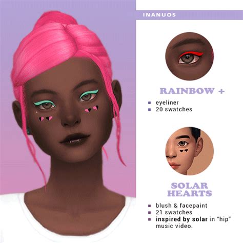 A Colorful Eyeliner By Inanuos Sims 4 Mm Cc Sims 2 Sims 4 Nails