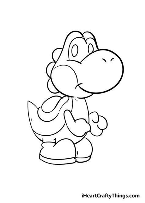 Yoshi Drawing How To Draw Yoshi Step By Step