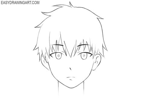 An Anime Characters Face With Short Hair And Eyes Drawn By Easy Drawing