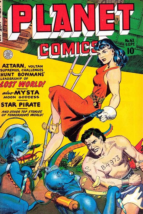 Planet Comics 62 1949 Cover By Joe Doolin Planet Comics Pulp Fiction Comics