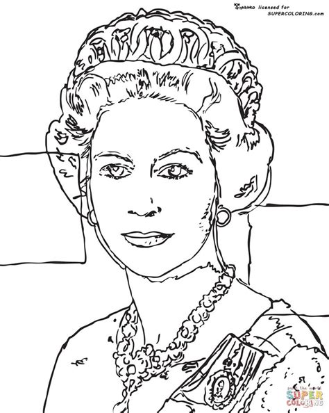 This queen elizabeth i coloring page is very popular among the hellokids fans. outstanding Queen Elizabeth By Andy Warhol Coloring page ...