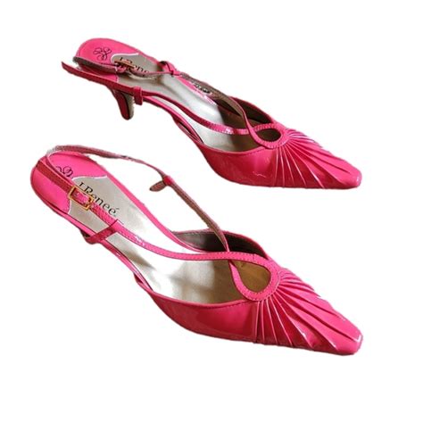 Jrenee Shoes Jrenee Hot Pink Gina Leather Slingback Pointed Toe Pumps 8 Poshmark