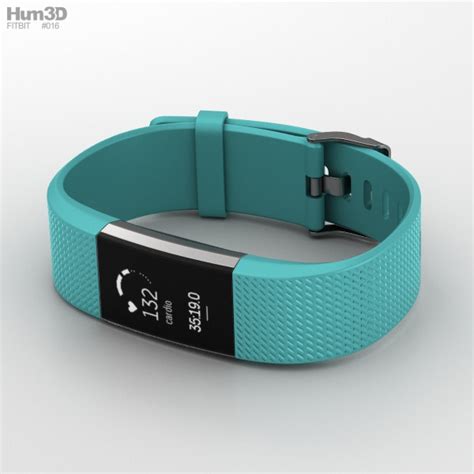Fitbit Charge 2 Teal 3d Model Electronics On Hum3d