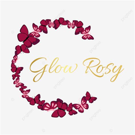 Glow Rosy Logo Parlour Logo Butterfly Logo Butterfly Icon Png And