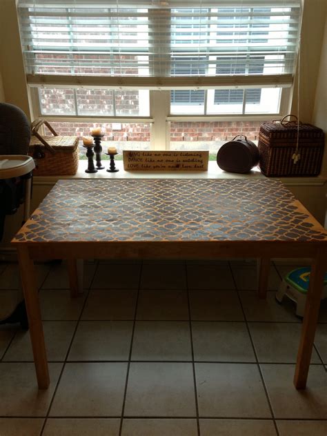 You can build a nice tabletop with a drill, saw and a kreg jig. DIY table top. I bought a solid pine table at ikea, stain ...