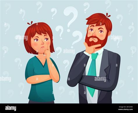 Thoughtful Couple Stock Vector Images Alamy