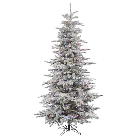 Vickerman A862087led 10 Ft X 66 In Flocked Sierra Fir Slim Artificial