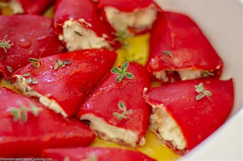 Spanish Tapas Piquillo Peppers Stuffed With Goat Cheese Homemade