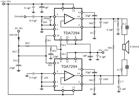 From the amp wiring setup screen (see figure 13 ), input wiring can be configured. 300W RMS Stereo Power Amplifier TDA7294 : Schematic, Part List, PCB Layout | Electronic ...