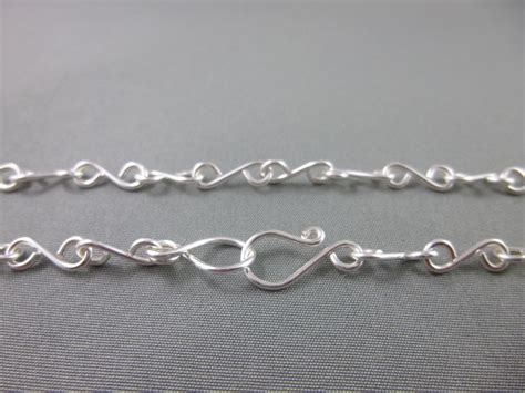 Non-tarnish silver handmade small figure 8 chain | Handmade silver, Silver bracelet, Silver