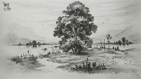 Price new from used from paperback please retry $33.99. How to draw and shade a tree in a landscape - PENCIL - PaintingTube