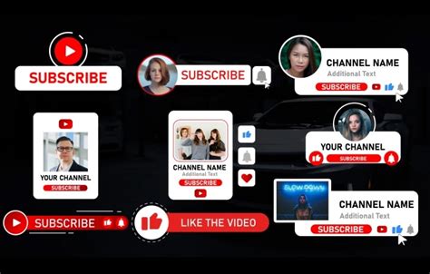 Youtube Subscribe Button Illustration Design Template