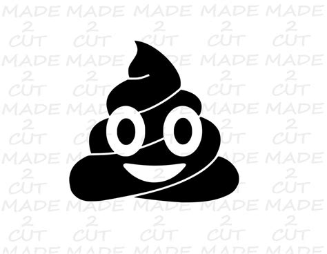 Emoji Svg Poop Svg Design Emoji Poop Emoji Silhouette Studio File Svg
