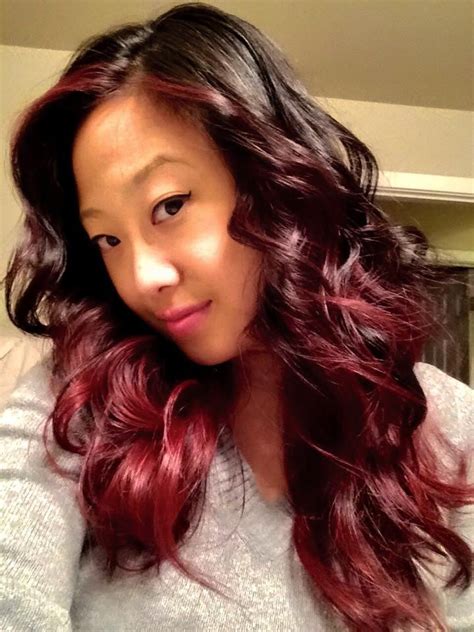 Red Ombre On Naturally Black Asian Hair Yelp
