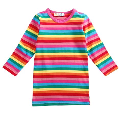 2 7years Toddler Infant Colorful Fancy Rainbow Girl Dresses Summer