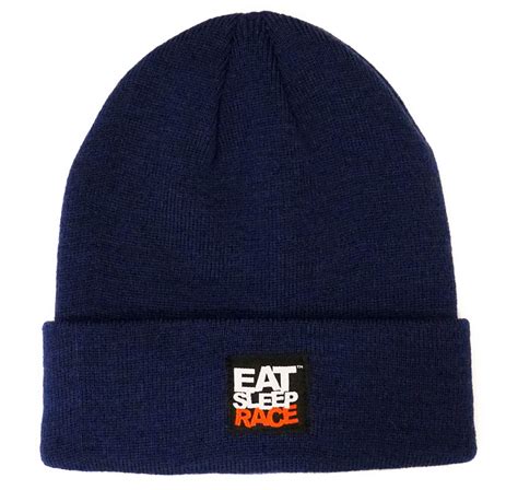 Logo Team Beanie Navy Eat Sleep Race Racing Lifestyle Apparel