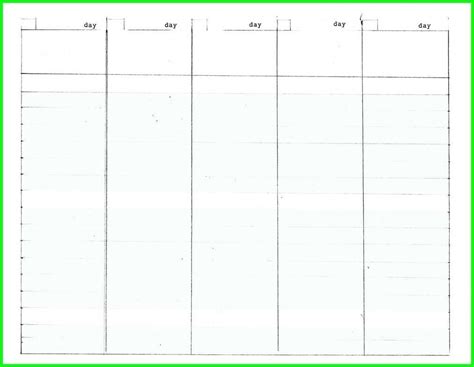 5 Day Blank Calendar Calendar Template Printable Free Blank Calendar