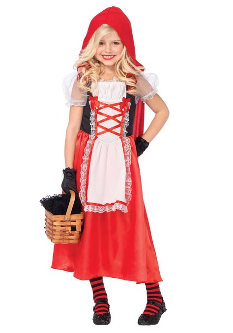 Little Red Riding Hood Costume For Girl Children Kid Fantasia Halloween
