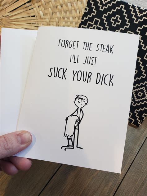Forget The Steak Ill Just Suck Your Dick Card Birthday Etsy