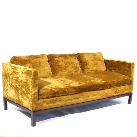 Mid Cenury Gold Velvet Sofa By Century Gold Sofa Fine Furniture Wood