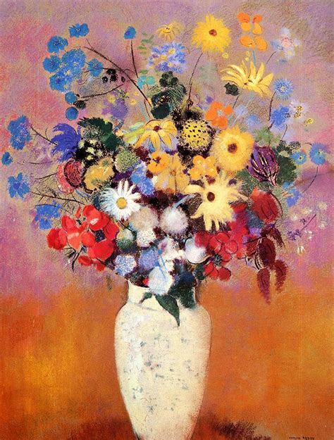 White Vase With Flowers 1916 Odilon Redon