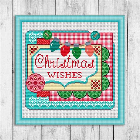 christmas cross stitch pattern modern cross stitch pattern winter holidays cross stitch