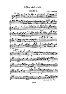 Rákóczi induló for Strings by G. Allaga - sheet music on MusicaNeo