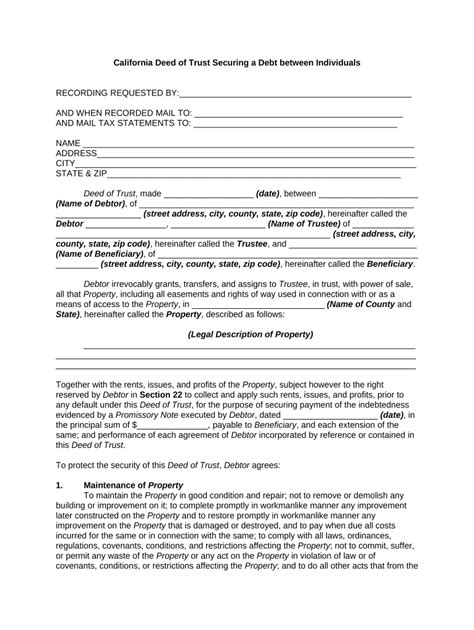 California Deed Trust Form Fill Out And Sign Printable Pdf Template