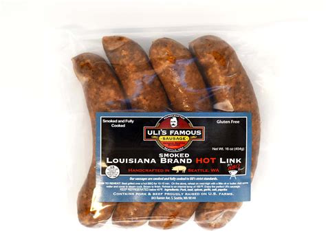 Uli S Famous Smoked Louisiana Brand Hot Link Ulis Famous Sausage